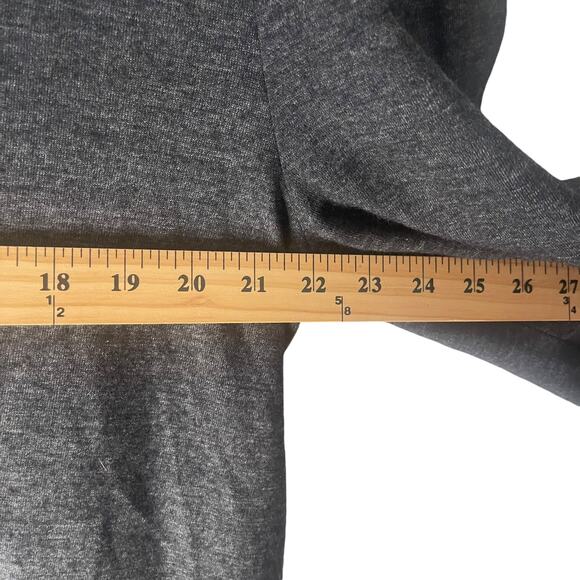 Ten Eleven Vintage 90s Size XL 70% Wool Grey Double Breasted Trench Coat - Picture 8 of 11